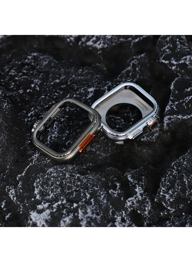 Rugged Metal Case For iWatch Ultra 1 2 49mm Black Frame With Back Cover - Image 5