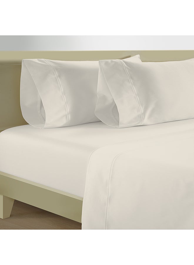 Boutique Blanche 300TC cotton fitted sheet   90*200cm, off white