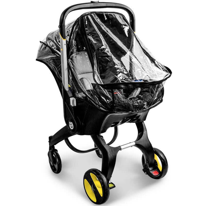 Car Seat Rain CoverFood Grade EVAUniversal Baby Stroller Accessory for Infant Car Seat StrollerWaterproof Windproof ProtectionProtect from Dust Snow