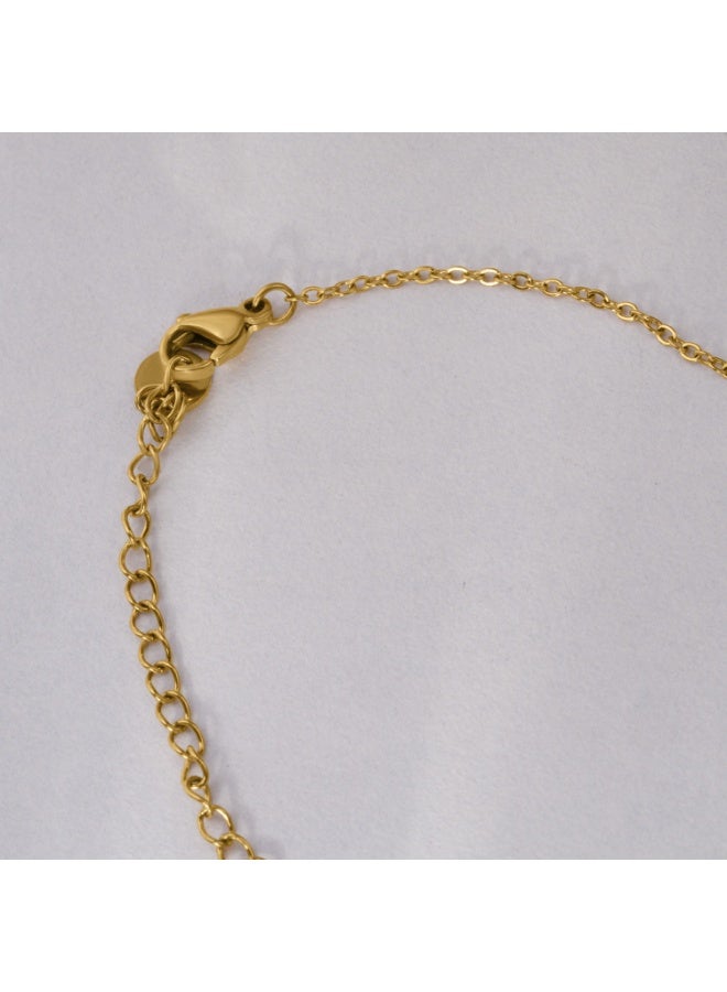 Palmonas 18K Gold Tone Plated Puffy V Charm Pendant Necklace For Women - Waterproof & Anti-Tarnish - Image 4
