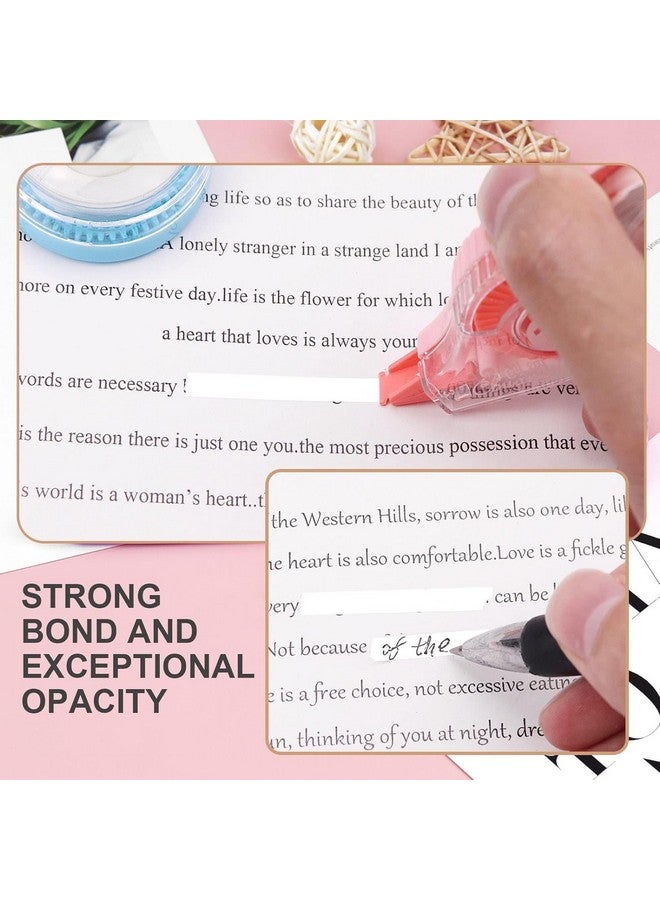 ECLET شريط تصحيح ECLET - عبوة من 2 قطعة شريط تصحيح 12 متر × 5 مم، لمجلة، قلم تصحيح، مزيل للخطأ، أدوات مكتبية، شريط قلم التصحيح (أي لونين عشوائيين يتم إرسالهما) F (2، 12م) - Image 4