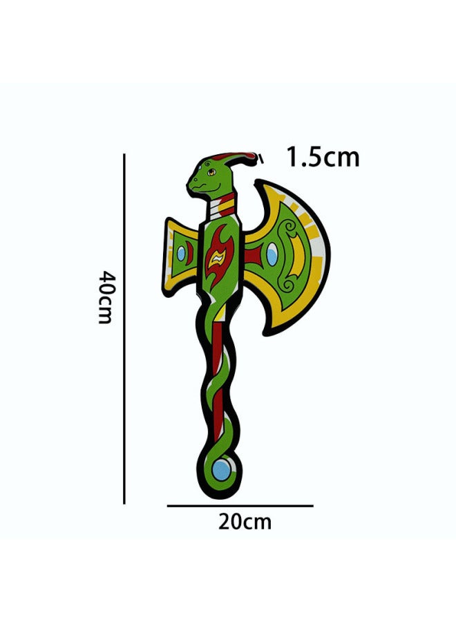 Spot Eva Toy Sword Shield Manufacturers Environmental Protection Standard Foam Children's Toy Manufacturers Simulation Model-Color:Dragon Axe  - Image 1