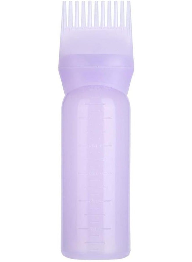 زجاجة توزيع زيت الشعر بسعة 160 مل مشط الجذور خفيفة الوزن لعلاج فروة الرأس وصبغ الأساسيات بنفسجي بلاستيك - Image 1