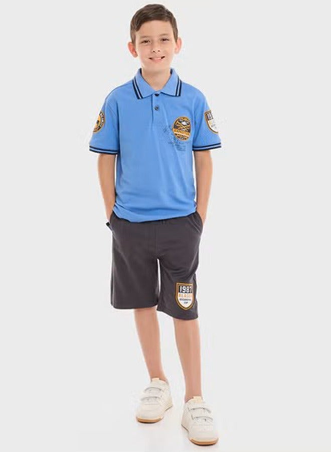 victor and jane Boys 2-Piece Set: Polo Shirt & short for (6-12 Years)