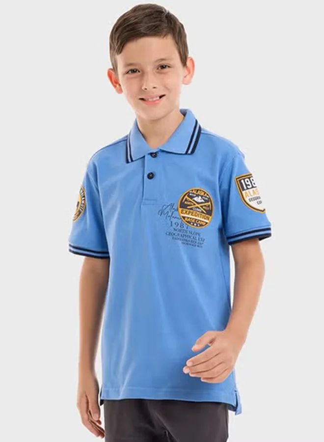 فكتور اند جين طقم للأولاد مكون من قطعتين: قميص بولو وشورت للأطفال (6-12 سنة)