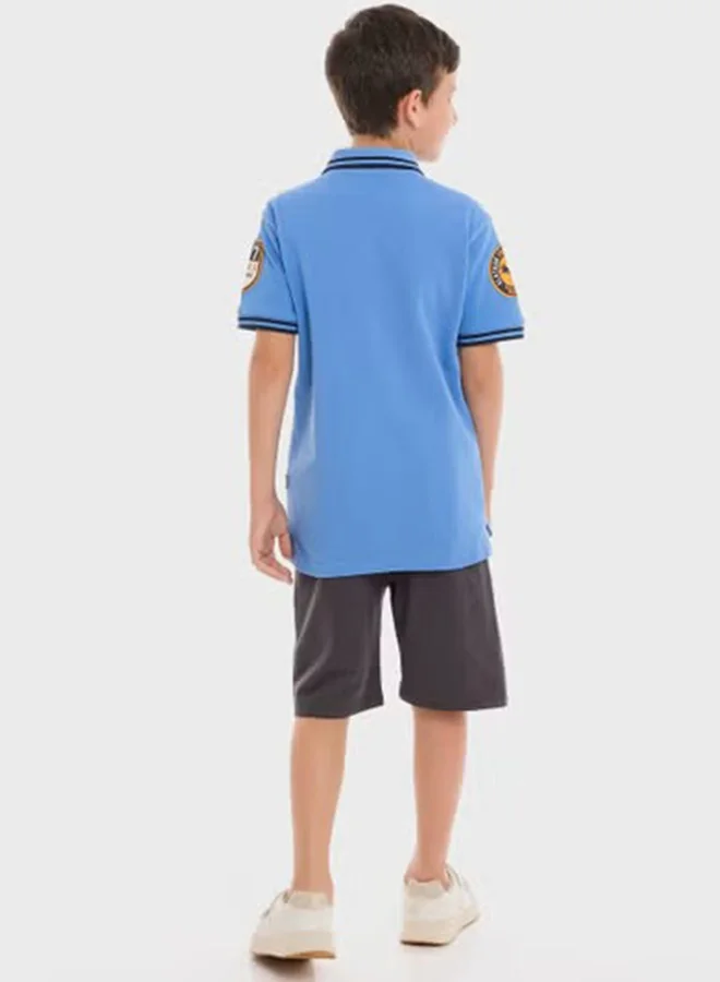 Victor And Jane  Boys 2-Piece Set: Polo Shirt & short for (6-12 Years) for Men | Best Price UAE