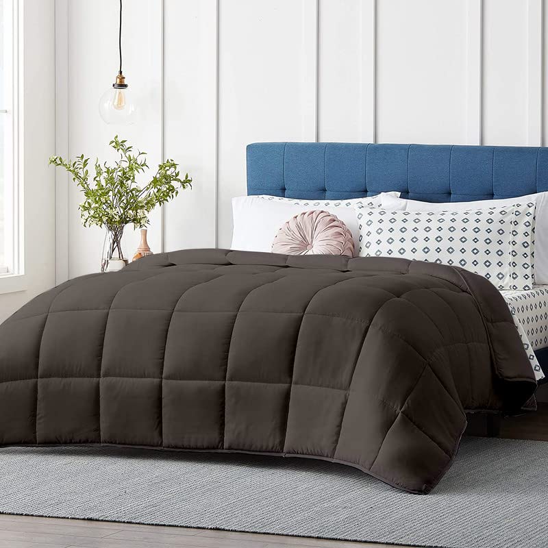 Razzai Restful Sleep Microfiber Summer Season Ac Comforter 220 GSM (60" x 90" Inches/152cm x 228cm) - Single Bed Comforter|Dark Grey| - Image 1