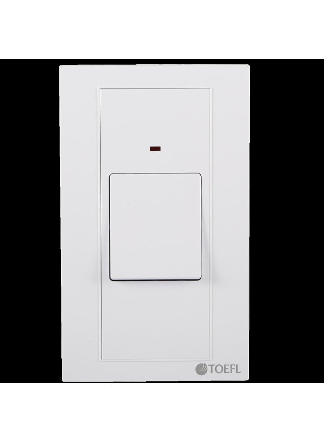 TOEFL Rectangular air conditioner switch, 45 amp, plain white color, TOEFL - Image 1