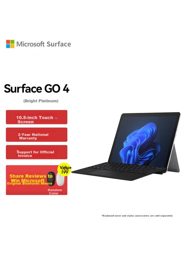 Microsoft Surface Go4 Commercial Edition, 2-in High-performance Tablet Laptop, N200-8g+64g, Bright Platinum, Single Tablet Without Keyboard - Image 3