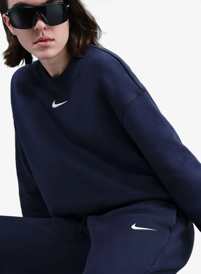 Nike MIDNIGHT NAVY/(SAIL) Nsw Phoenix Fleece Mid-Rise Standard Pants for Women | Best Price UAE