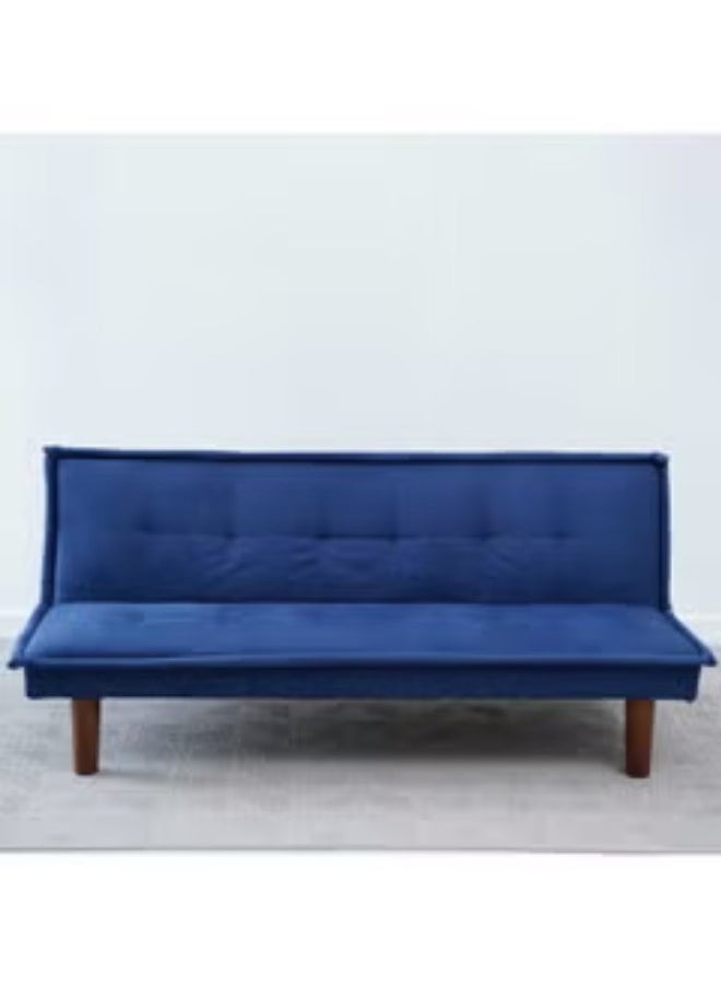 ALWASIT HOME - 2 Seater Caldo Sofa Bed Foam Filling Fabric Material, 160x87x69cm - Blue - Image 1