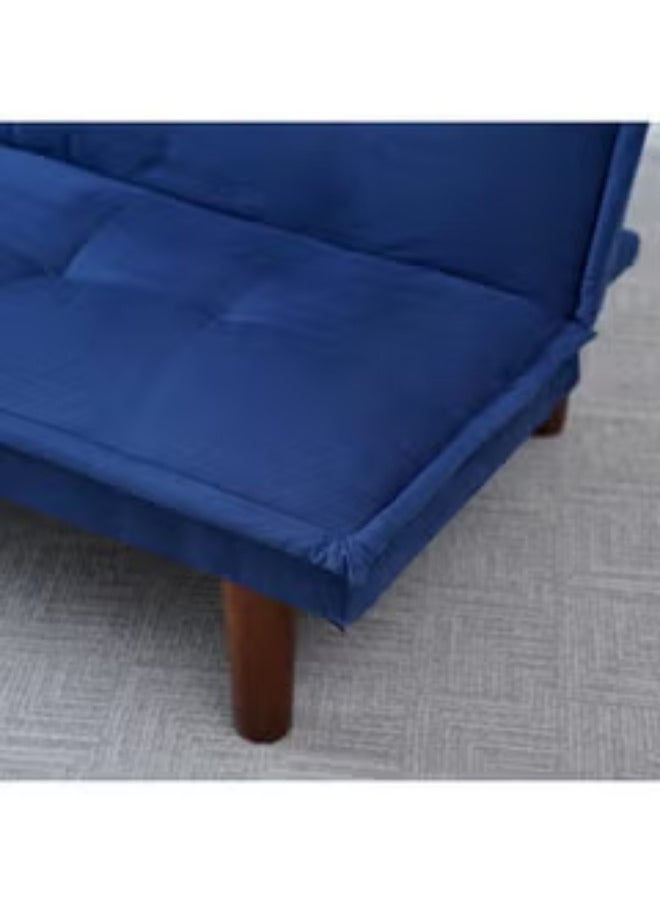 ALWASIT HOME - 2 Seater Caldo Sofa Bed Foam Filling Fabric Material, 160x87x69cm - Blue - Image 1
