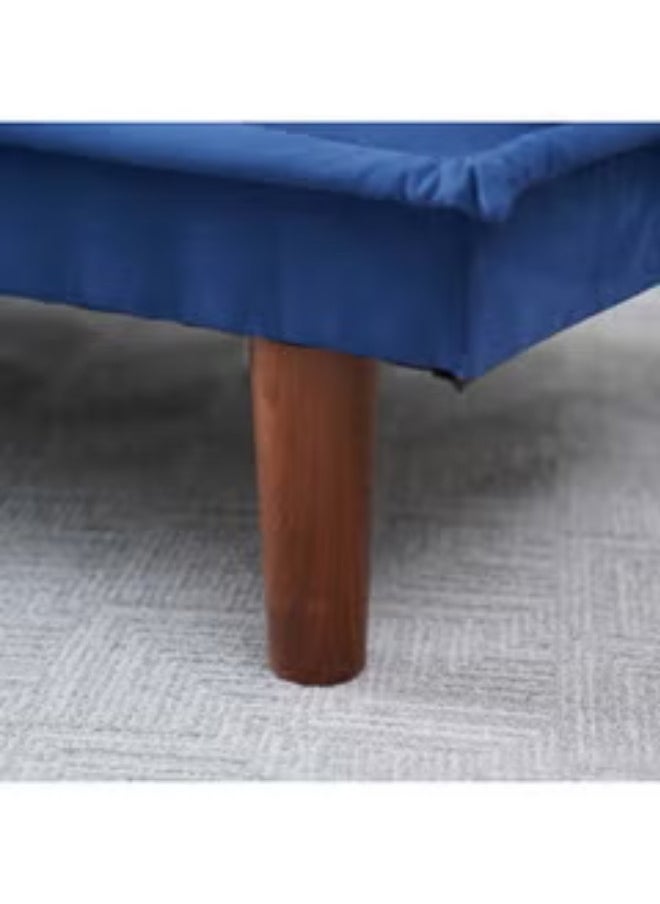 ALWASIT HOME - 2 Seater Caldo Sofa Bed Foam Filling Fabric Material, 160x87x69cm - Blue - Image 1