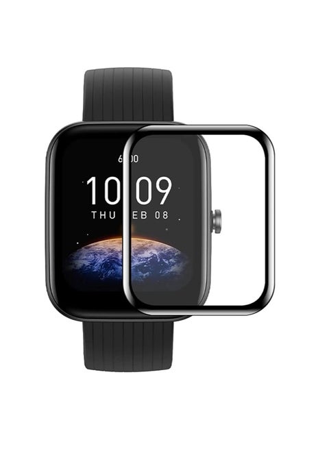 Screen Protector For Amazfit Bip 3 / Amazfit Bip 3 Pro, 3D Curved Soft Edge Protective Film [Anti-Scratch] [Bubble Free] [Ultra Shatterproof] [High Sensitive] (Not Glass)
