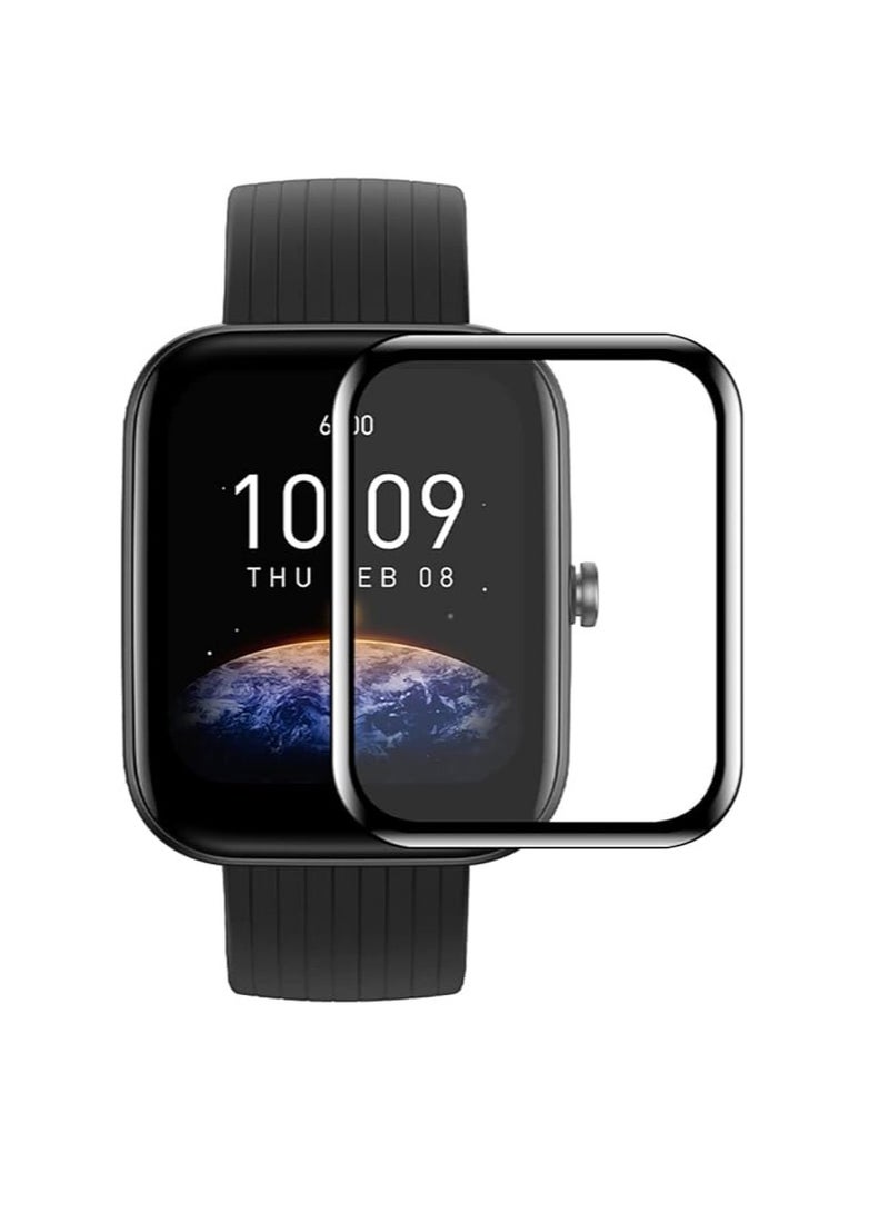 Screen Protector For Amazfit Bip 3 / Amazfit Bip 3 Pro, 3D Curved Soft Edge Protective Film [Anti-Scratch] [Bubble Free] [Ultra Shatterproof] [High Sensitive] (Not Glass)