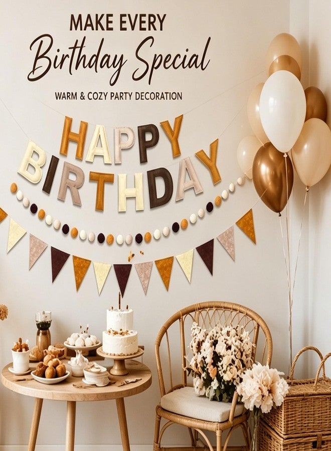 لافتة عيد ميلاد سعيد جاهزة للتعليق، مجموعة زينة من اللباد، لافتة عيد ميلاد سعيد قابلة لإعادة الاستخدام لتزيين حفلات النساء والرجال والأولاد والبنات - Image 5