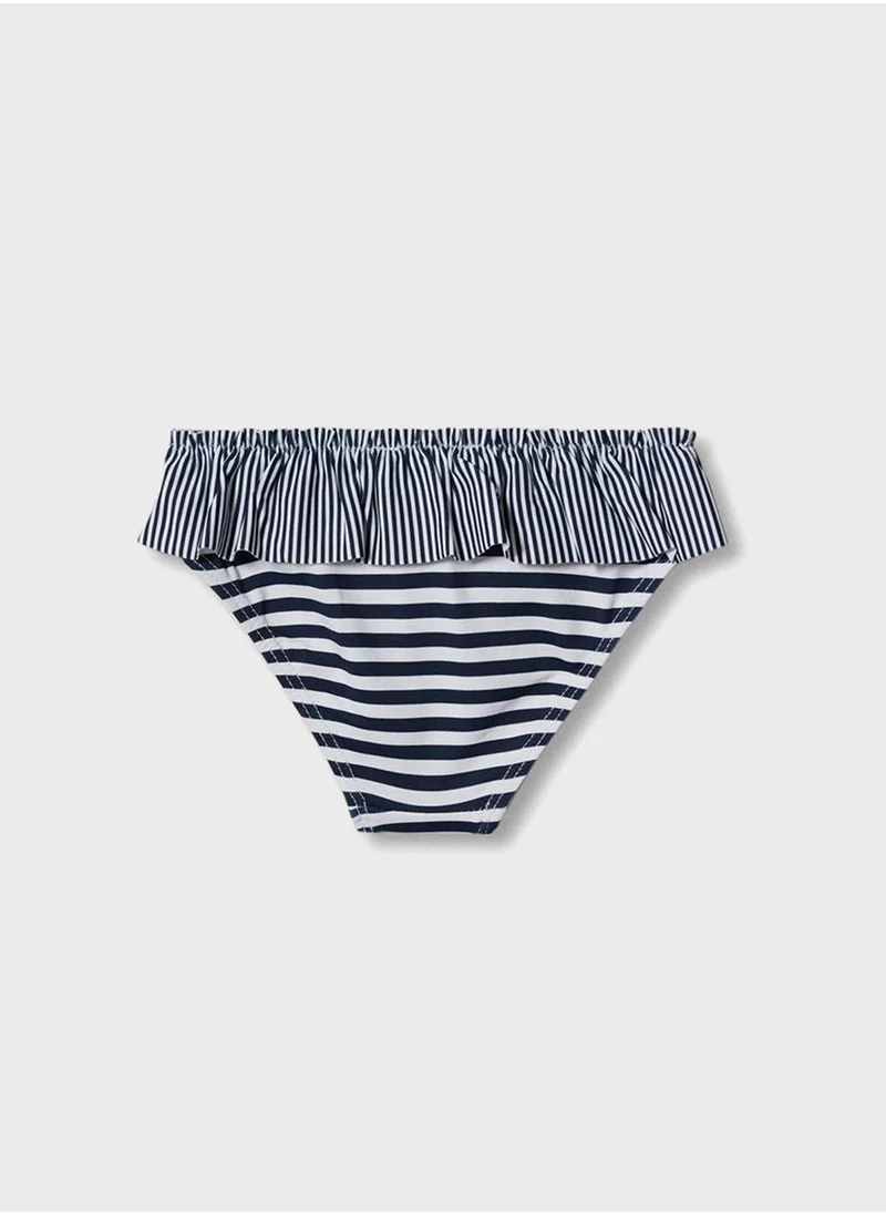 MANGO Infant Striped Ruffle Bikini Bottoms