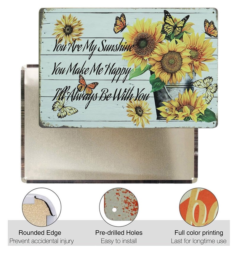STORE 2508 Store2508 Vintage Metal Tin Sign Poster–You Are My Sunshine, Gift for Best Friend 30x20 Cm - Image 2
