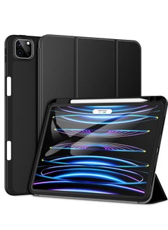iPad Air 5th Generation Case 2022 iPad Air 4th Generation Case 2020 10.9 Inch with Pencil Holder Auto Sleep Wake Trifold Stand Smart Case for iPad Air 5 /4 Case Black