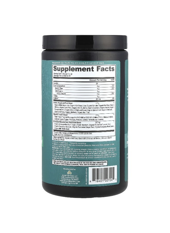 Ancient Nutrition - Ancient Nutrition, Organic Super Greens, Berry, 6.7 oz (189 g) - Image 1
