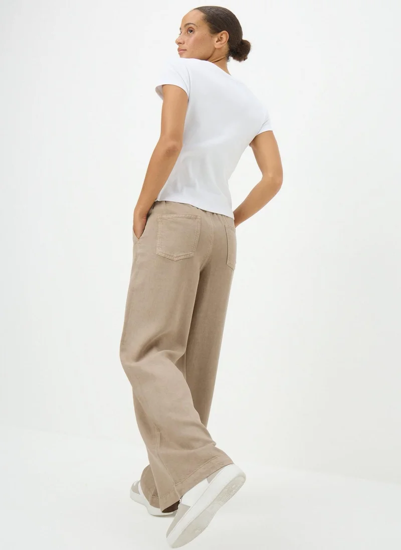 Matalan Stone Wide Leg Comfort Fit Jeans