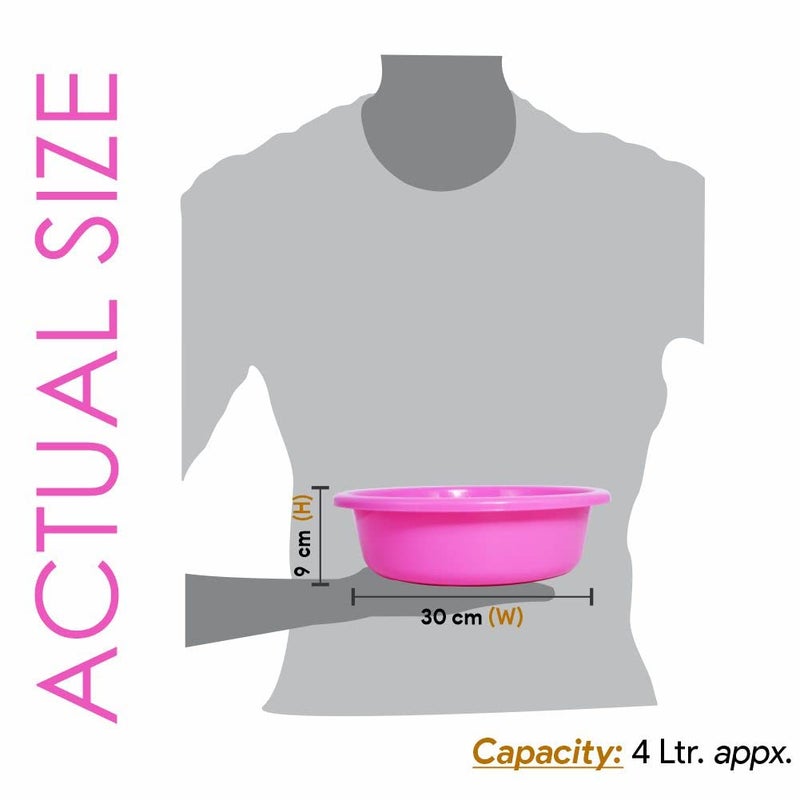 Wonder Homeware Prime Bowl 6 Heavy Quality Bowl Set, 3 pc Bowl 4 LTR, Pink Color - Image 3