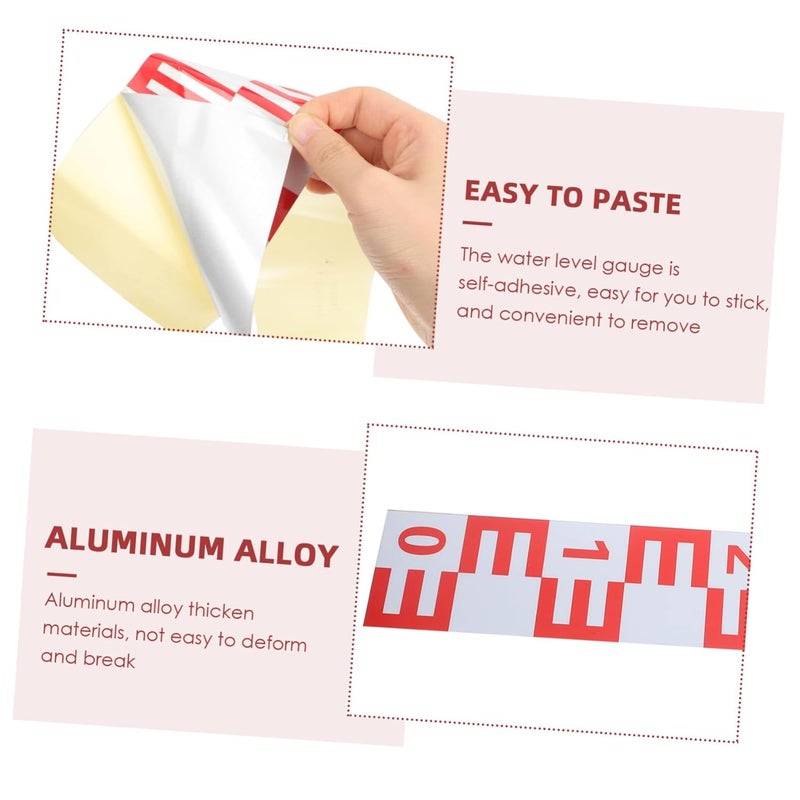 Self Adhesive Pool Water Level Gauge Reflective Surface Easy Reading for Home Barometers - Image 5