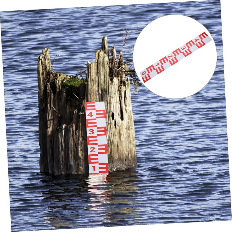 Self Adhesive Pool Water Level Gauge Reflective Surface Easy Reading for Home Barometers - Image 3