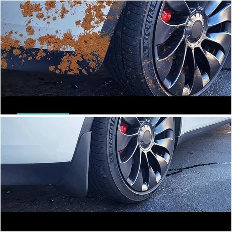 TPE Mudguard Splash Guards Front Rear Wheel Fenders Anti Snow Sand Compatible with Tesla Model Y Juniper 2025 - Image 3