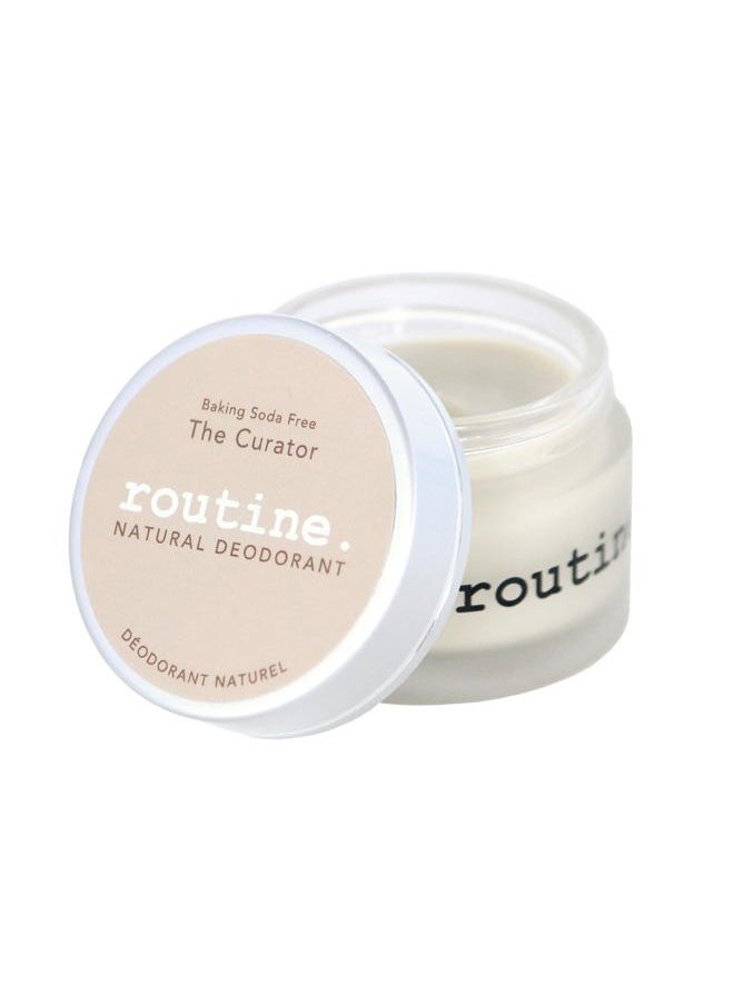 routine . Natural Deodorant (2 Fluid Oz.) The Curator (Baking Soda Free) | Aluminum Free Natural Deodorant for Women & Men | Eucalyptus, Geranium, Black Spruce & Cocoa (Cream Jar Formula)  - Image 1