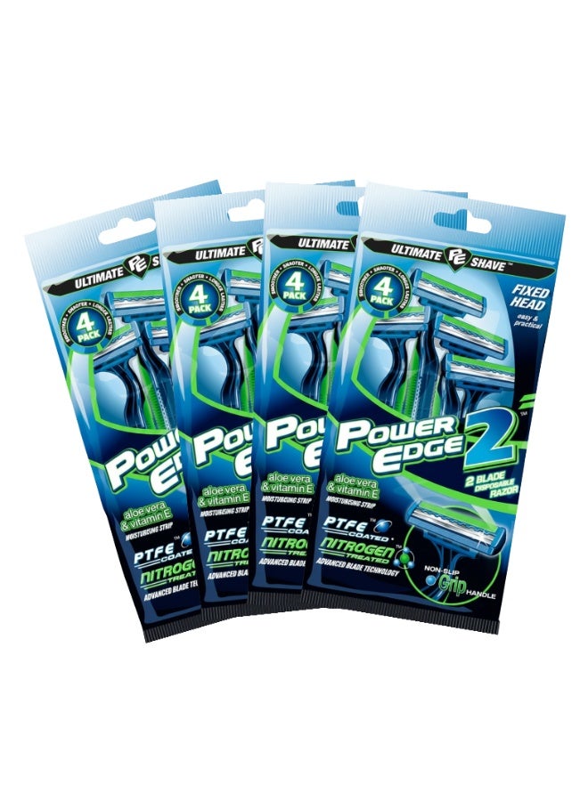 Power Edge 2 Blade Disposable Razor, Made in UK ,Pack of 2 - Image 1