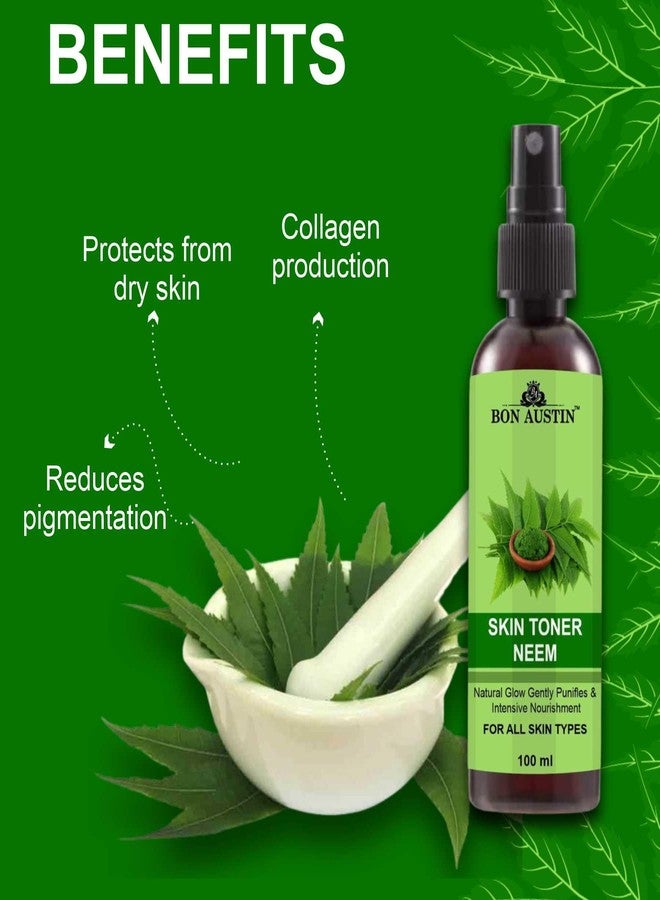 Bon Austin Neem Face Toner for Radiant Glow Skin Toner with Vitamin C/Pore Tightening Toner for Men & Women Pack of 1 of 100 ML - Image 3