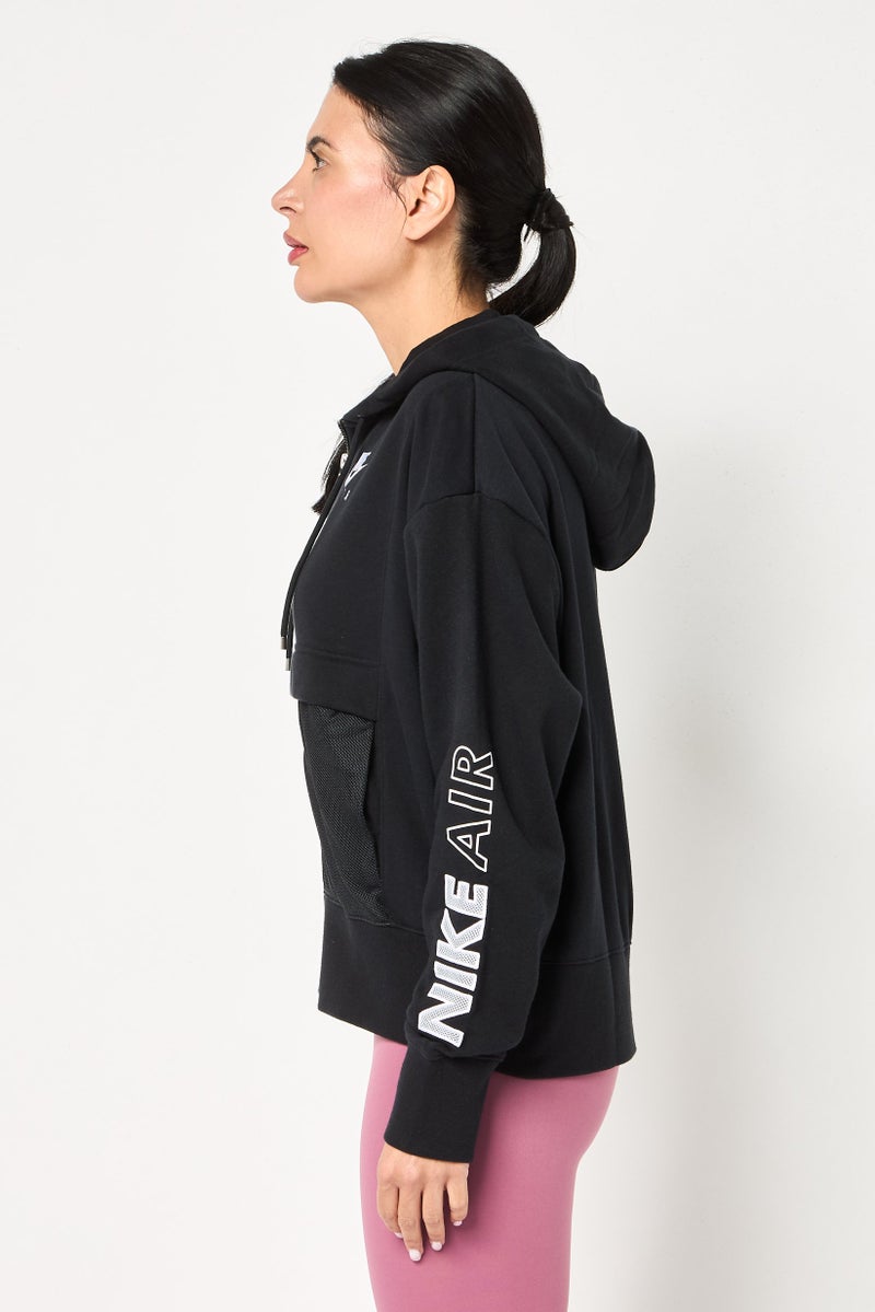 Nike هودي خارجي طويل الأكمام للنساء، رياضي، أسود - Image 3