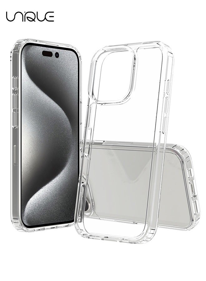 يونيك متوافق مع غطاء iPhone 16 Pro Max ، شفاف كريستالي ، مضاد للاصفرار ، مقاوم للخدش ، مقاوم للصدمات ، شفاف ، تصميم نحيف ، حواف مرتفعة ، غطاء ممتص الصدمات ، حماية من السقوط TPU (شفاف) - Image 1