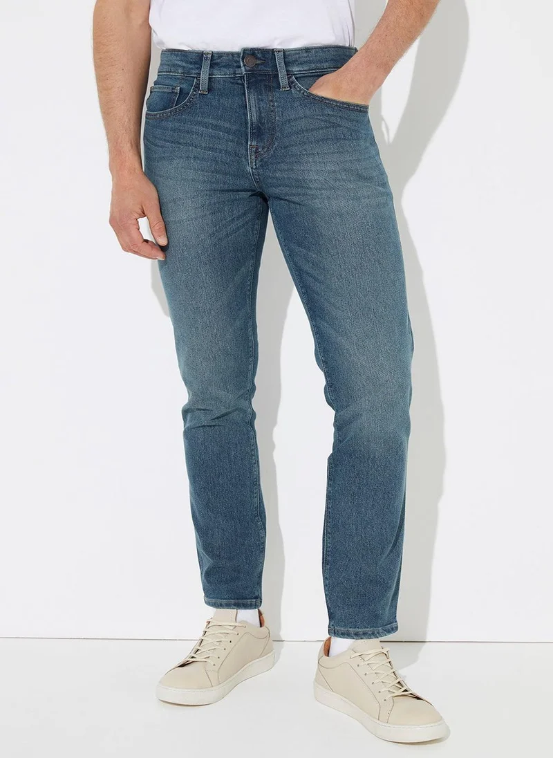 Matalan Mid Wash Stretch Slim Fit Jeans