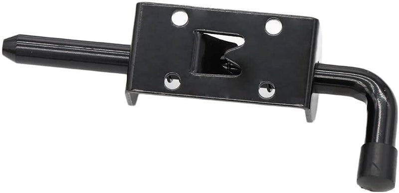 Wulankd 5 Inch Spring Loaded Latch Bolt, Heavy Duty Spring Loaded Latch Pin Door Lock,1/2" Pin Shed (2, Black) - Image 5