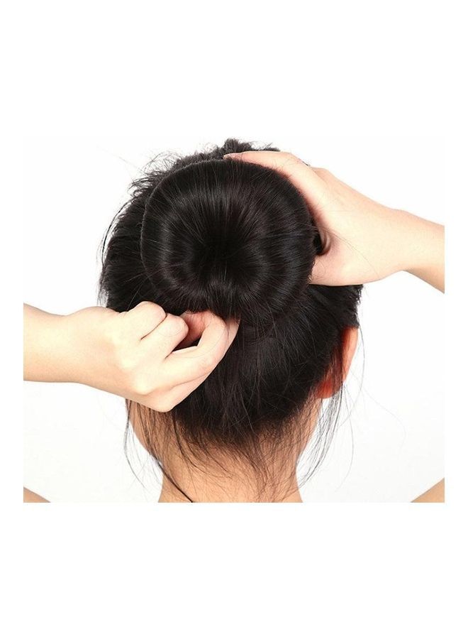 NIBEMINENT 10-Piece Elegant Women Ladies Donut Hair Ring Coffee - Image 3