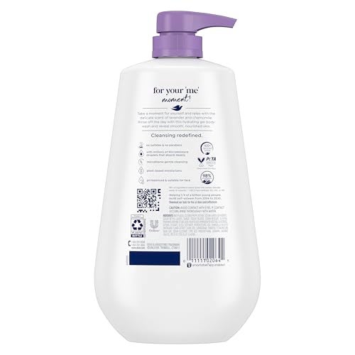 Dove Body Wash with Pump Relax Lavender Oil Chamomile For 24hr LotionSoft Skin Moisturizing Skin Cleanser with No Sulfates No Parabens 306 Oz - Image 3