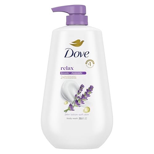 Dove Body Wash with Pump Relax Lavender Oil Chamomile For 24hr LotionSoft Skin Moisturizing Skin Cleanser with No Sulfates No Parabens 306 Oz - Image 1