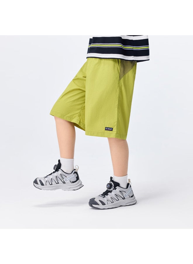 Zuoxi Boys' Summer Shorts, New Style, Lightweight Outdoor Waterproof Sports Pants, Children's Trousers, Green, Size 130 - Image 5