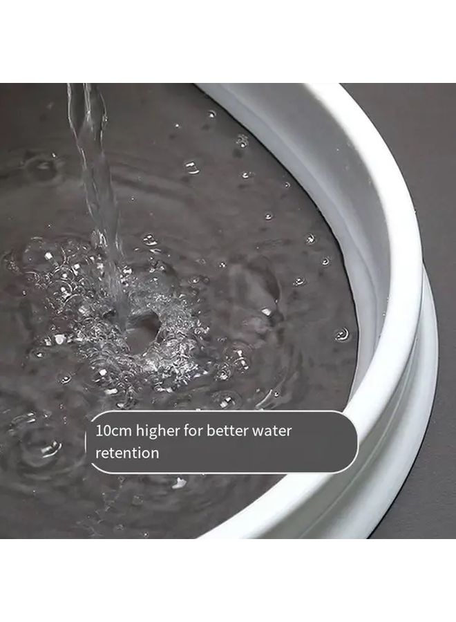 White 78.74inch Self Adhesive Shower Drain Cover Waterproof Seal Easy Cut Clean Design Bathroom Safety Edge Protector Wet Dry Separation Durable Accessory - Image 4