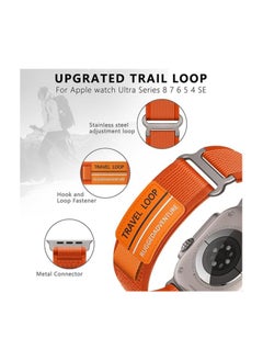 Generic Trail Loop Strap for Apple Watch Ultra Band 49mm 45mm 44mm 42mm iWatch Ultra Band Men Women, Rugged Sport Strap Soft Nylon Wristband for iWatch Ultra 2 Bands Series 9 8 7 6 5 4 3 2 1 SE  - Image 2