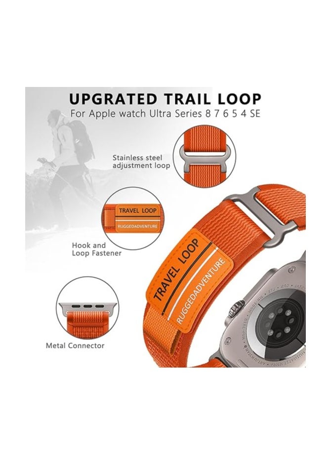 Generic - Trail Loop Strap for Apple Watch Ultra Band 49mm 45mm 44mm 42mm iWatch Ultra Band Men Women, Rugged Sport Strap Soft Nylon Wristband for iWatch Ultra 2 Bands Series 9 8 7 6 5 4 3 2 1 SE - Image 1