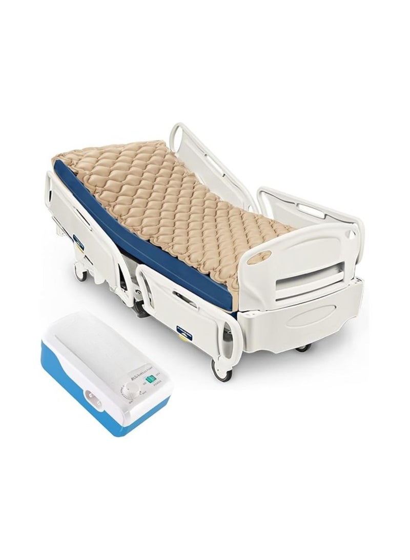 غطاء مرتبة بنظام ضغط هوائي متناوب مع مضخة كهربائية هادئة ووسادة ضغط بديلة - Image 1