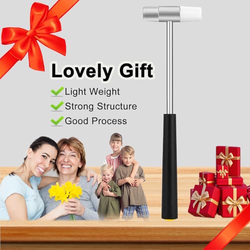 Kannony Wind Dual Head Small Hammer, Plastic Head and Metal Head, Double face Jewelry Mallet, Mini Hammer for Crafts, Watch, Tuning, Woodworking, Toys, DIY, Leather, Instruments, 7 Inches, - Image 5