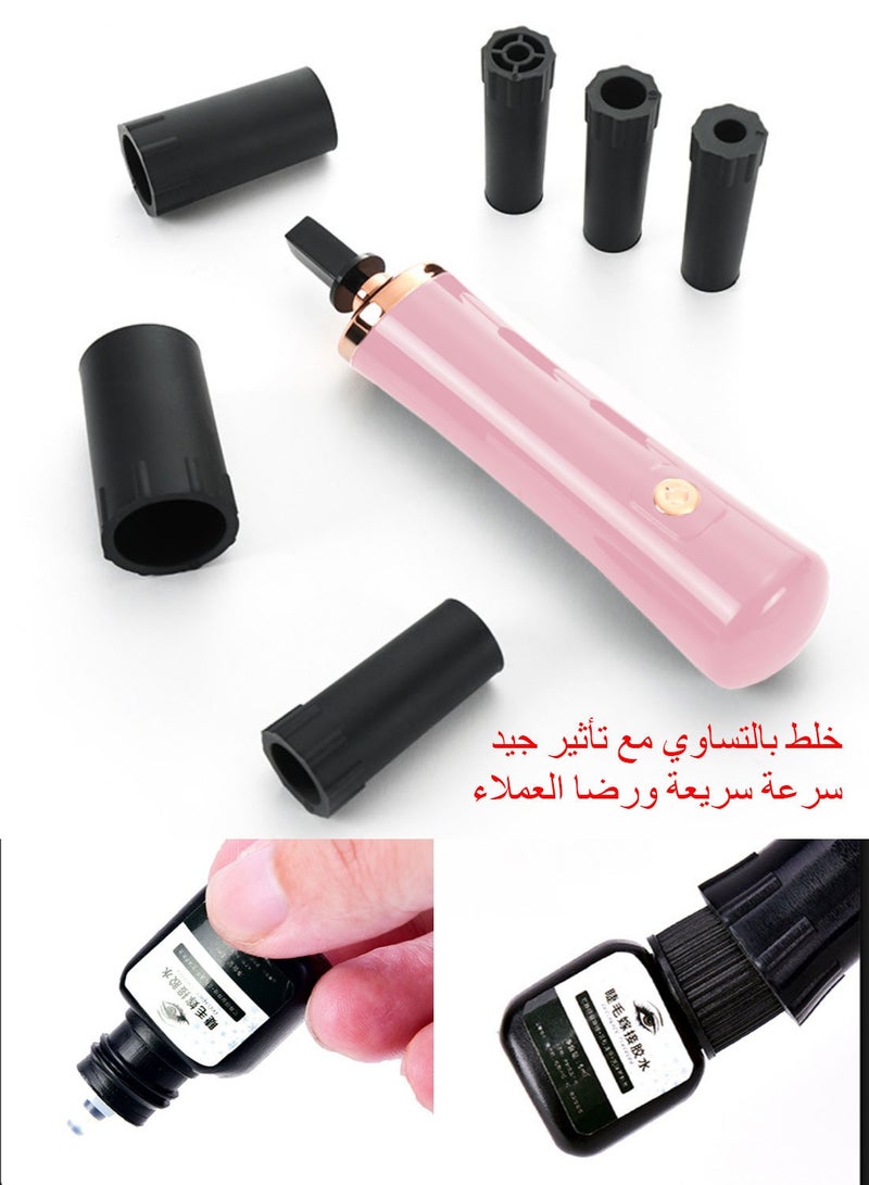 Syarme Electric Eyelash Glue Shaker, Electric Nail Polish Lacquer Shaker,  for Eyelash Extensions and Nail beautification, Eyelash Glue Shaker with 2 Connectors and 6 Sizes of Caliber Liquid Evenly Mixer - Image 5