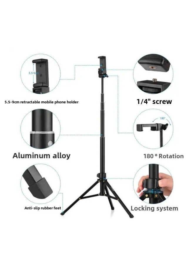 Handheld Gopro Sports Camera Bluetooth Selfie Stick With Tripod Mobile Phone Portable Outdoor Photo Holder-Color:1.7m Detachable Phone Clip Bluetooth - Image 3