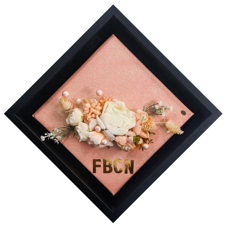 GraduationMall Graduation Cap Shadow Box Frame Wood Display Case - Image 1