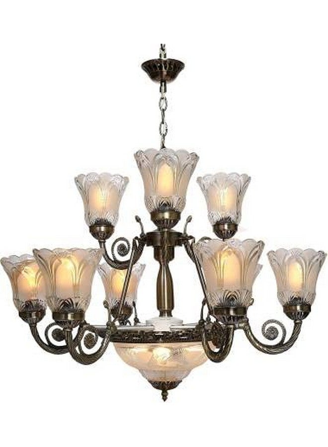 kinis 12 Light Black Antique Upward or Downward Jhoomer/Chandelier/Jhoomer Hanging Light/Jhoomar Ceiling Light to Décor Home/Living Room/Bedroom/Office/Dining/Cafe/Restaurants (Without Bulb) - Image 2