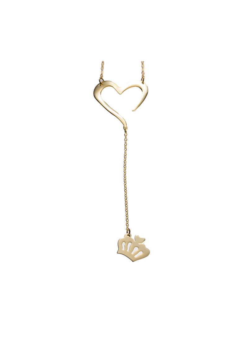 Trendella - Heart and Crown Necklace - Image 1